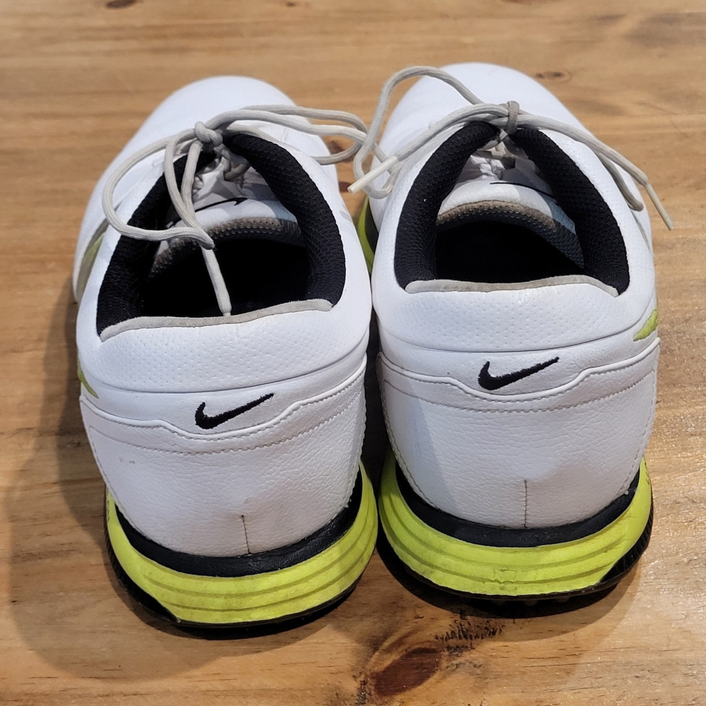 Nike Lunar Control Golf Shoes Mens Size 10 White Black Spiked 418471-106 Flywire - Picture 5 of 14